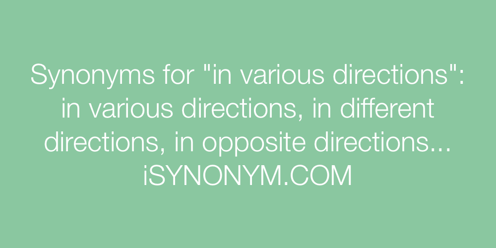 Synonyms in various directions