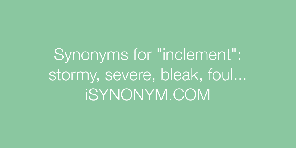 Synonyms inclement