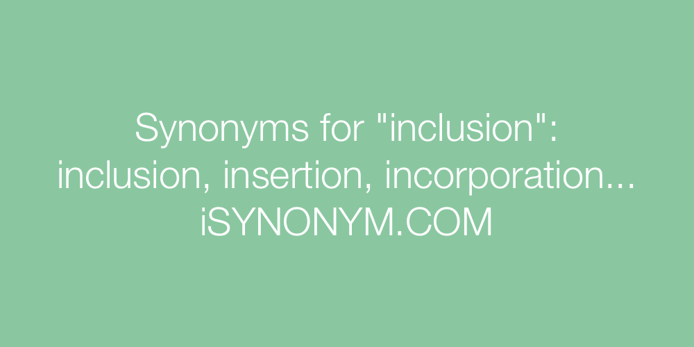 Synonyms inclusion