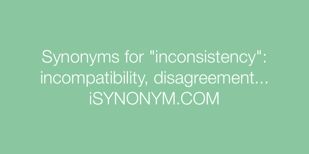 Synonyms inconsistency