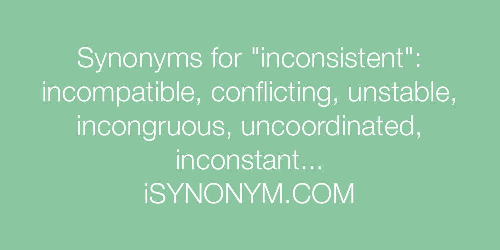 Synonyms inconsistent