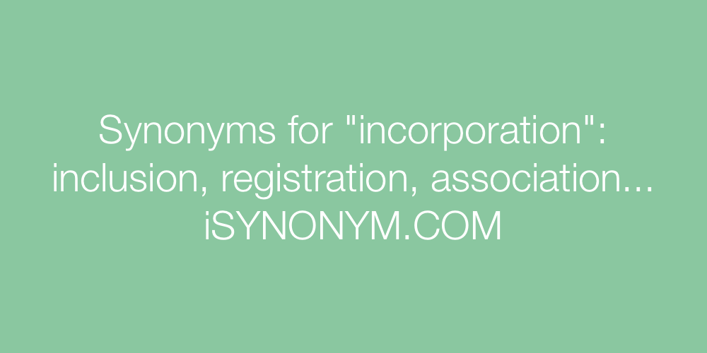 Synonyms incorporation