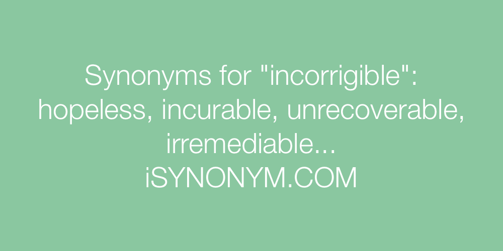 Synonyms incorrigible