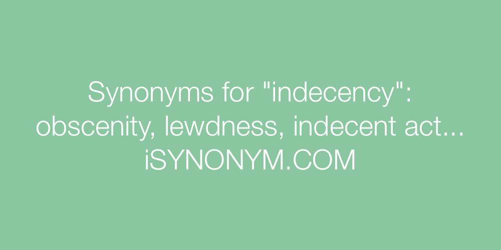 Synonyms indecency
