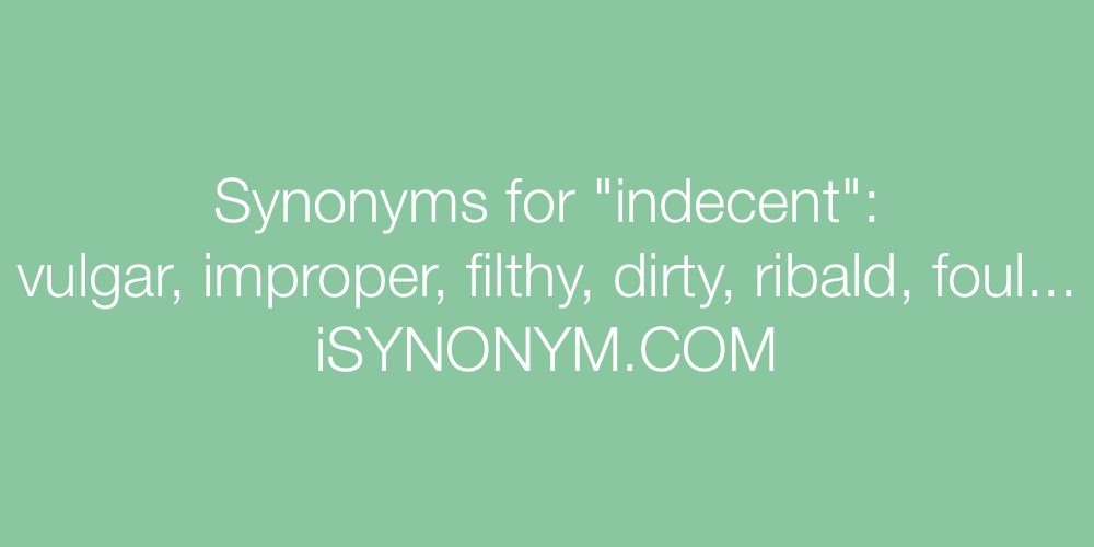 Synonyms indecent