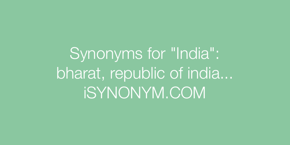 Synonyms India