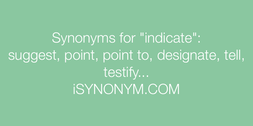 Synonyms indicate