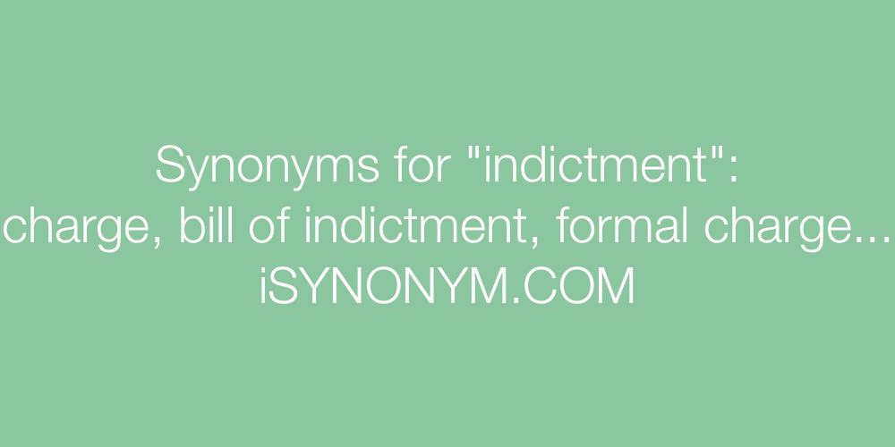 Synonyms indictment
