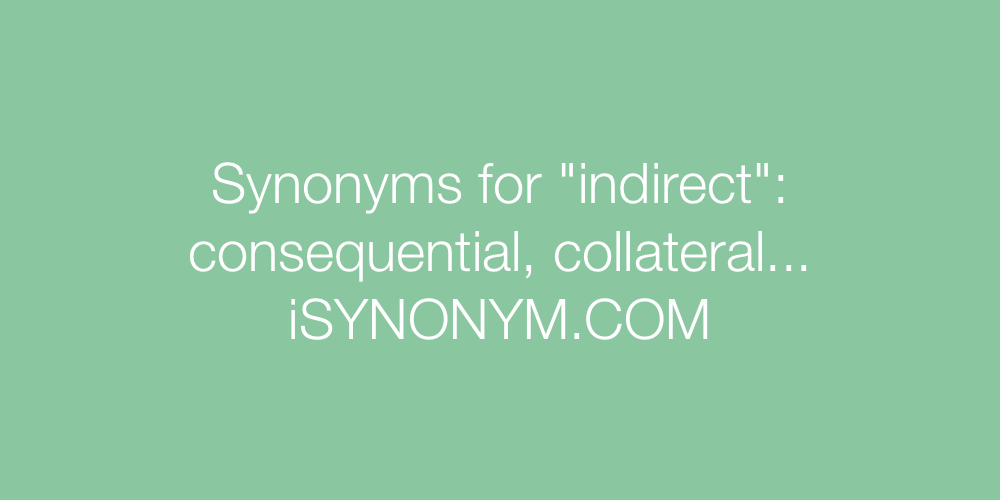 Synonyms indirect