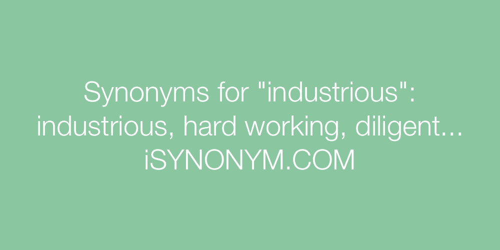 Synonyms industrious
