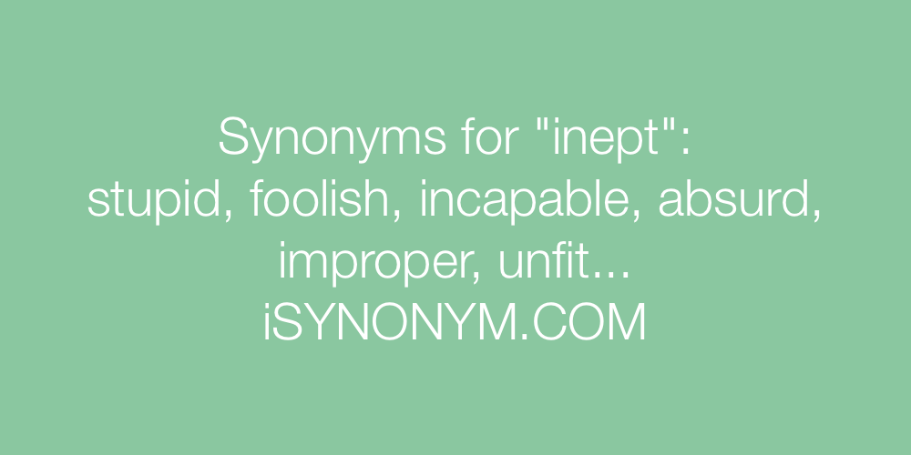 Synonyms inept