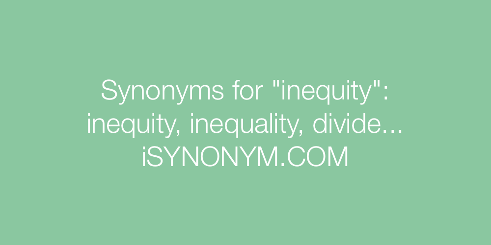 Synonyms inequity