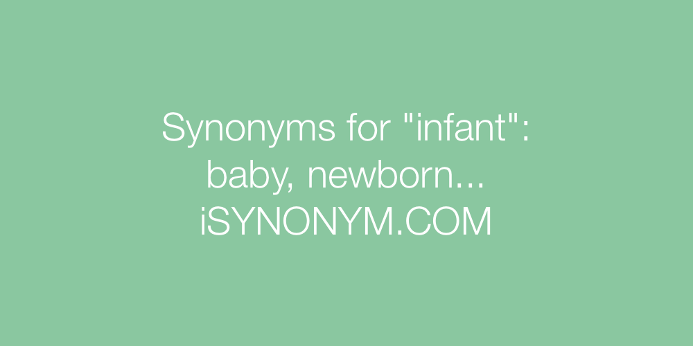 Synonyms infant