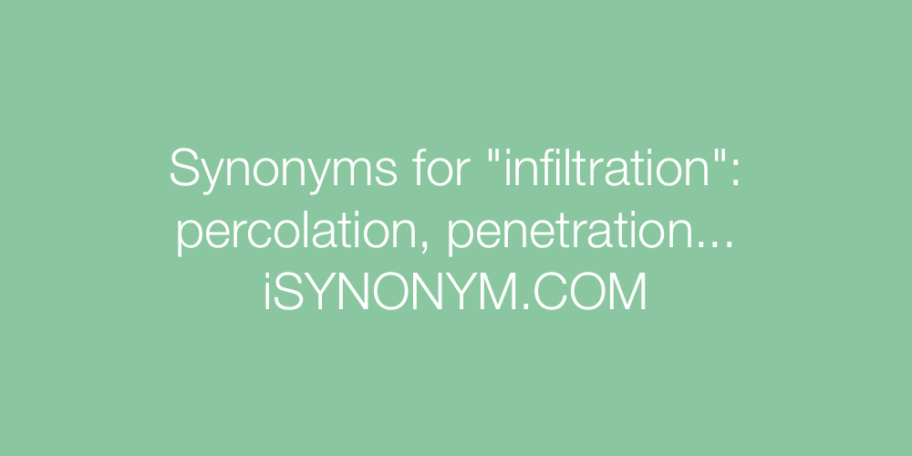 Synonyms infiltration