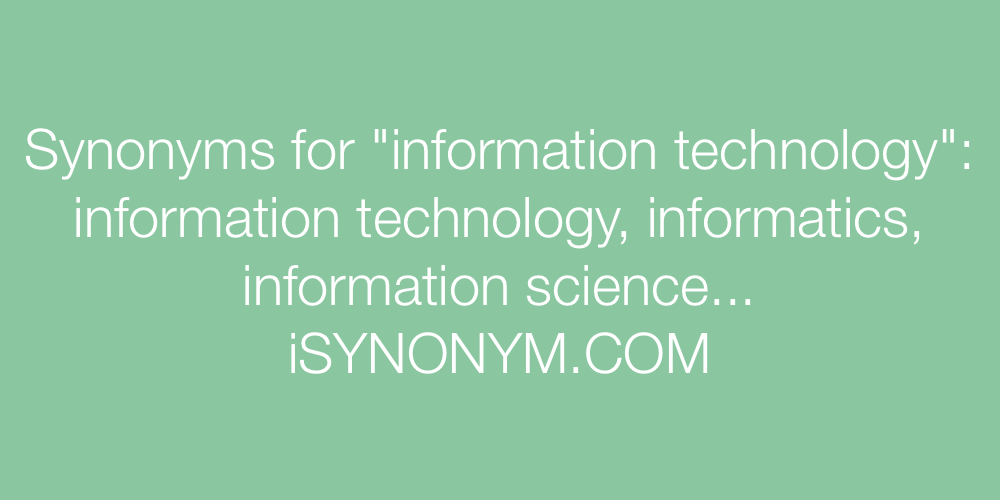 Synonyms information technology