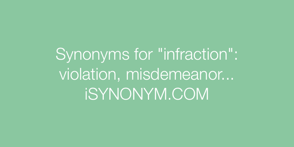 Synonyms infraction