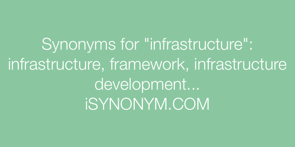 Synonyms infrastructure