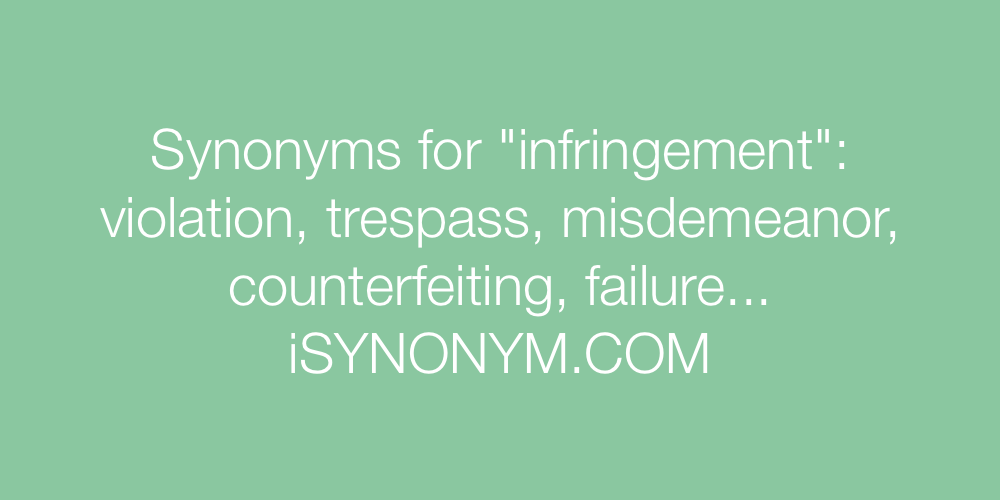 Synonyms infringement