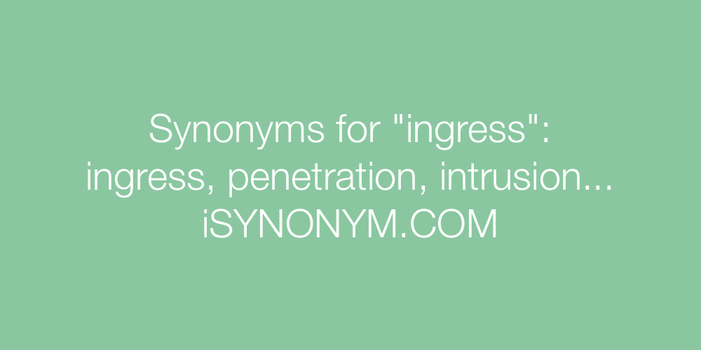 Synonyms ingress