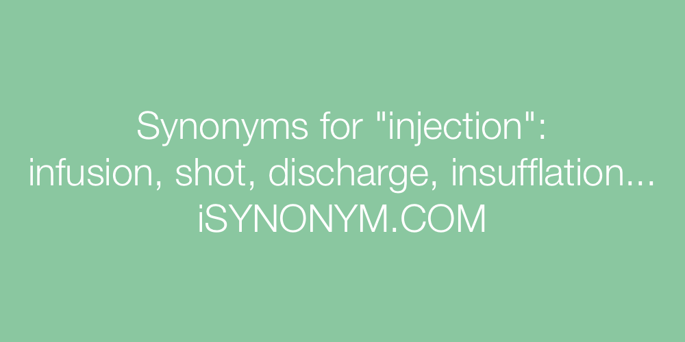 Synonyms injection