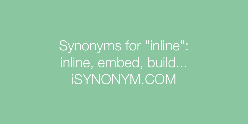 Synonyms inline