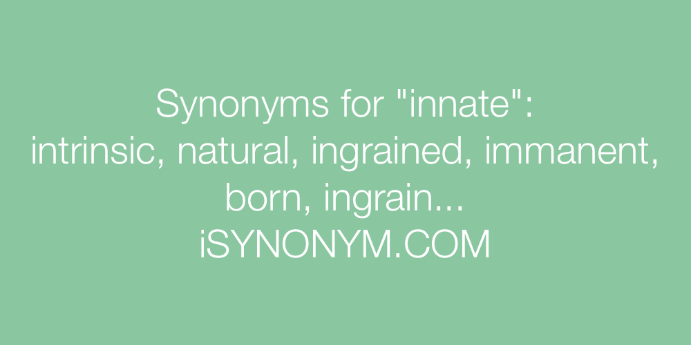 Synonyms innate