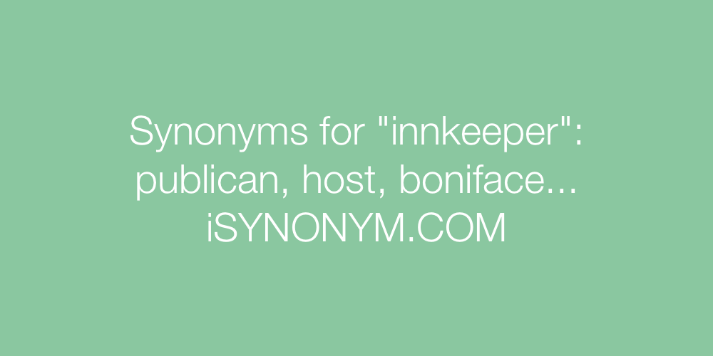 Synonyms innkeeper