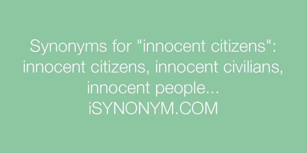 Synonyms innocent citizens