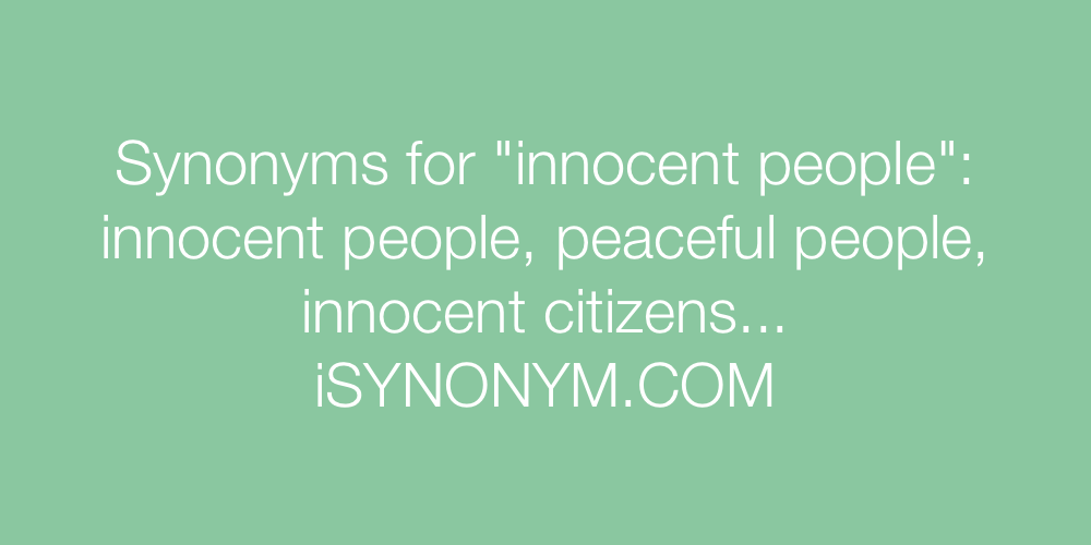Synonyms innocent people