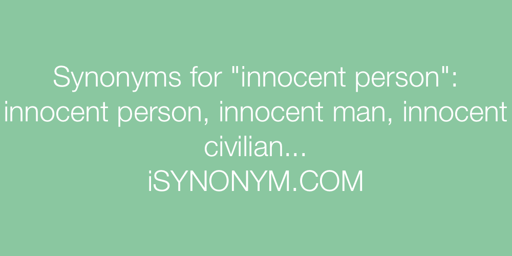 Synonyms innocent person