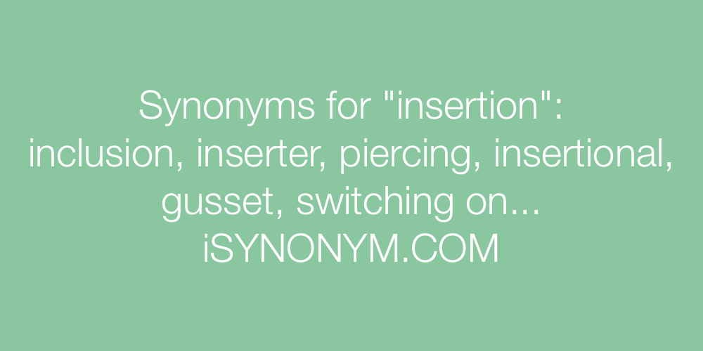 Synonyms insertion