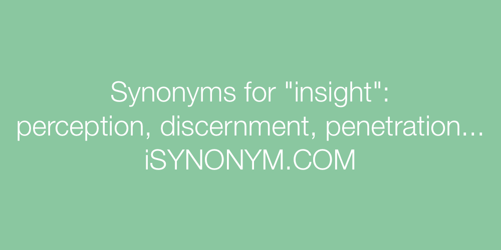 Synonyms insight