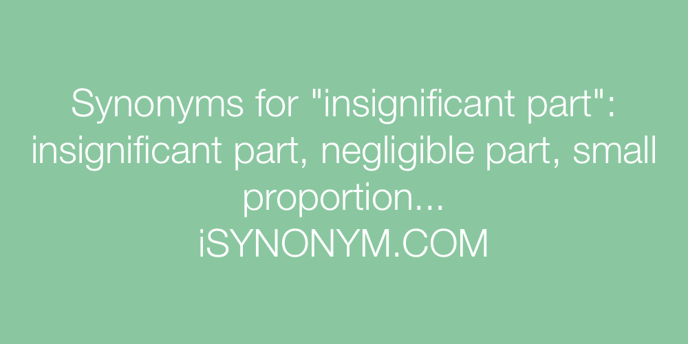 Synonyms insignificant part