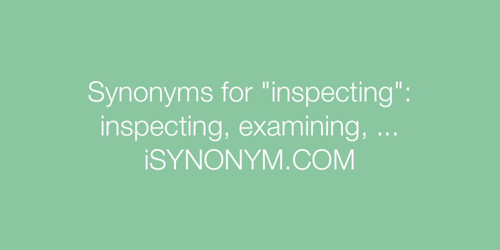 Synonyms inspecting