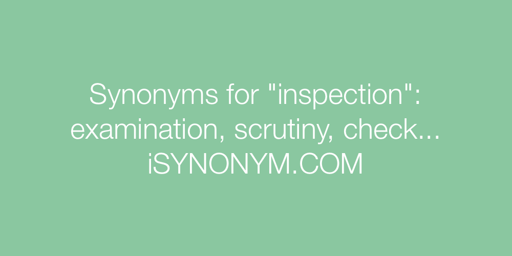 Synonyms inspection