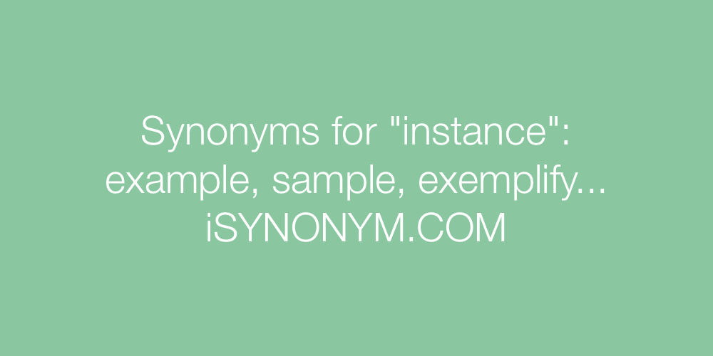 Synonyms instance