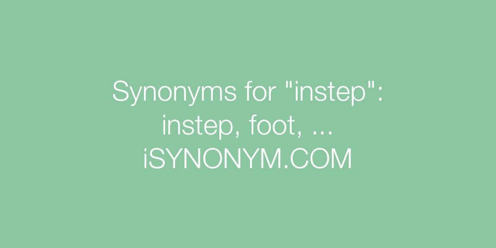 Synonyms instep