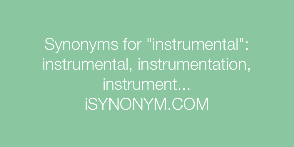 Synonyms instrumental