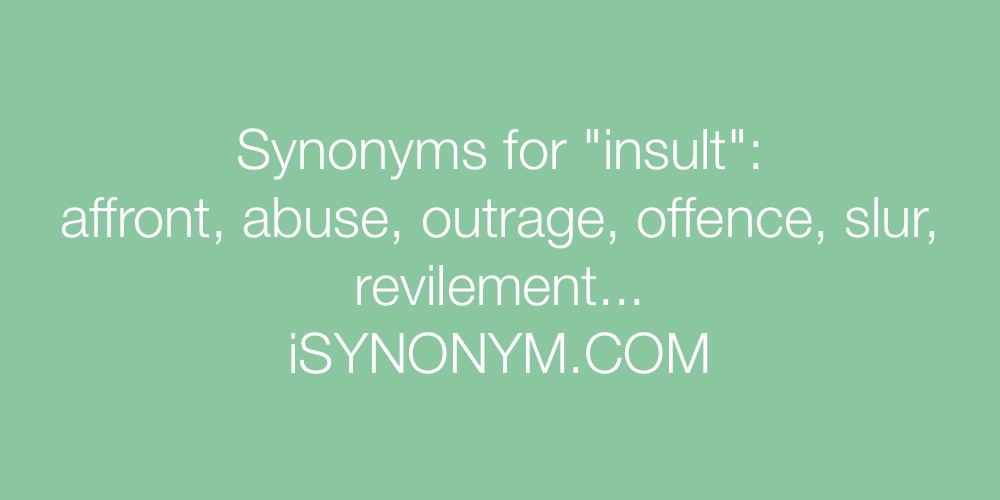 Synonyms insult