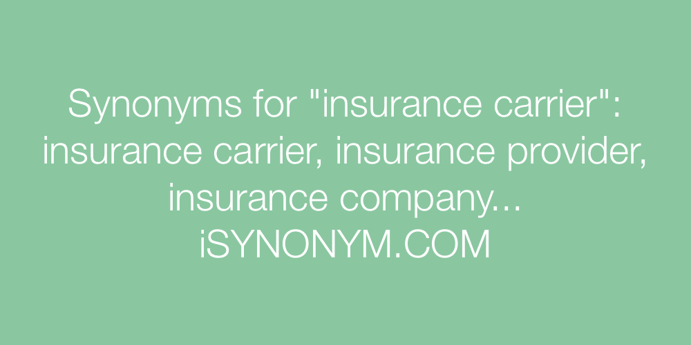 Synonyms insurance carrier