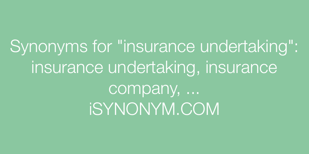 Synonyms insurance undertaking