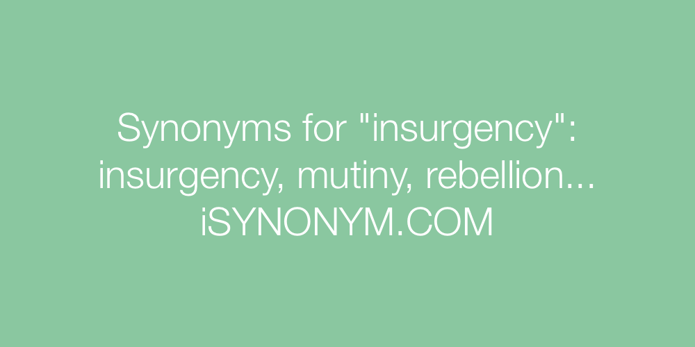 Synonyms insurgency