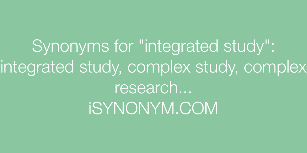 Synonyms integrated study