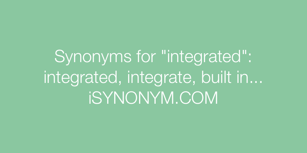 Synonyms integrated
