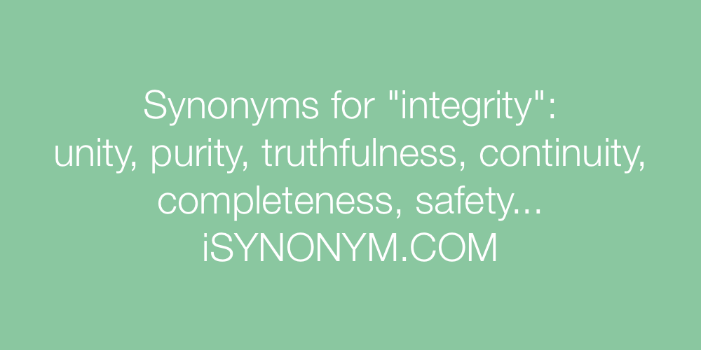 Synonyms integrity