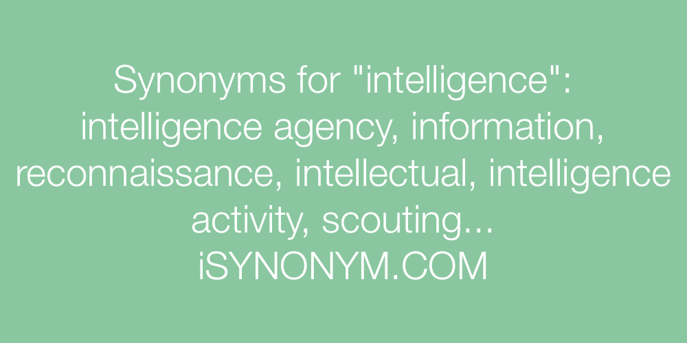Synonyms intelligence