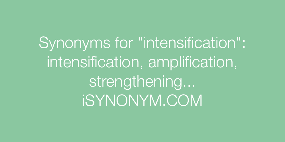Synonyms intensification