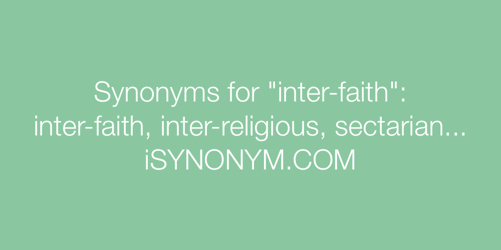 Synonyms inter-faith