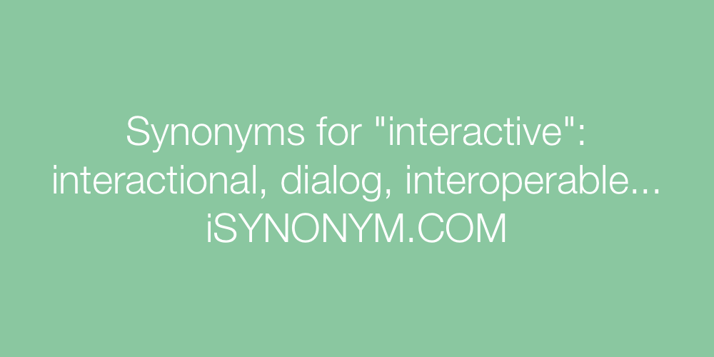 Synonyms interactive