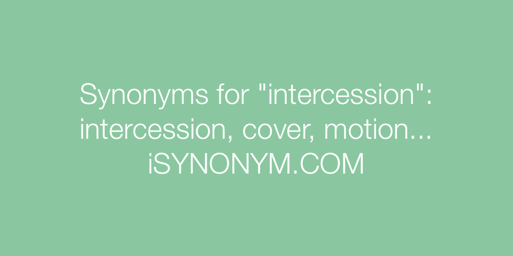 Synonyms intercession